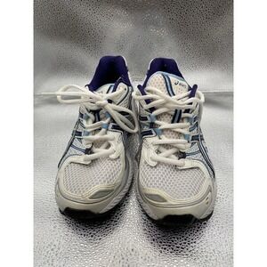 ASICS T991N Women's Mesh Running Shoes White Blue Purple Lace Up Breathable